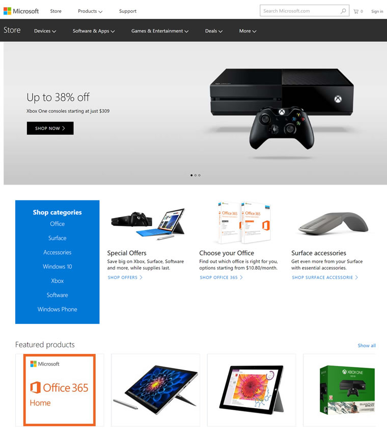 Microsoft Store新加坡官方网站：购买微软最新软件和技术产品