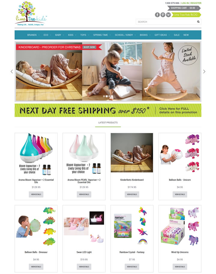 澳大利亚儿童和婴儿产品在线商店：Lime Tree Kids