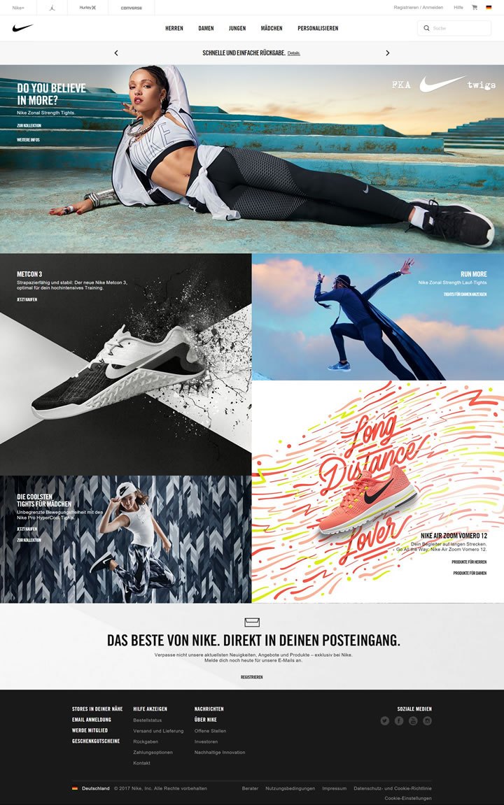 耐克德国官方网站专卖店：Nike.com(德国)
