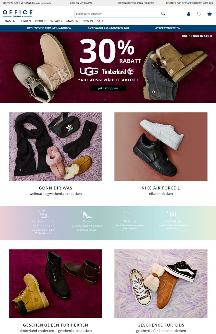 英国Office鞋店德国网站：在线购买鞋子、靴子和运动鞋
