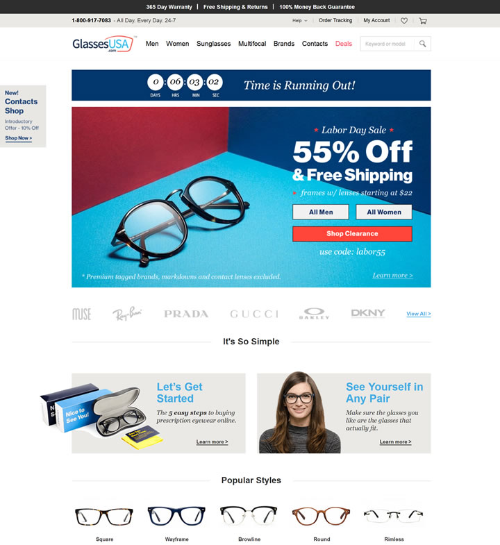 美国眼镜网：GlassesUSA