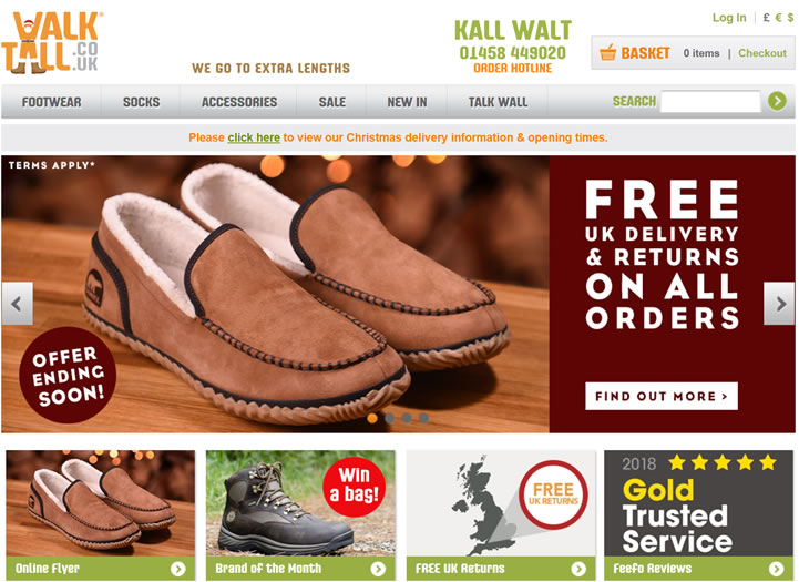 英国大尺码男鞋购物网站：Walktal