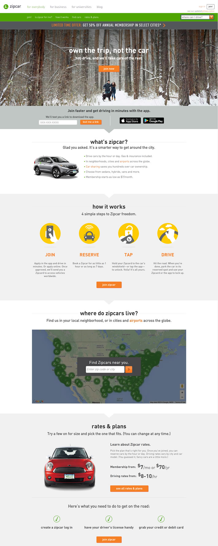 世界上最大的汽车共享网站：Zipcar