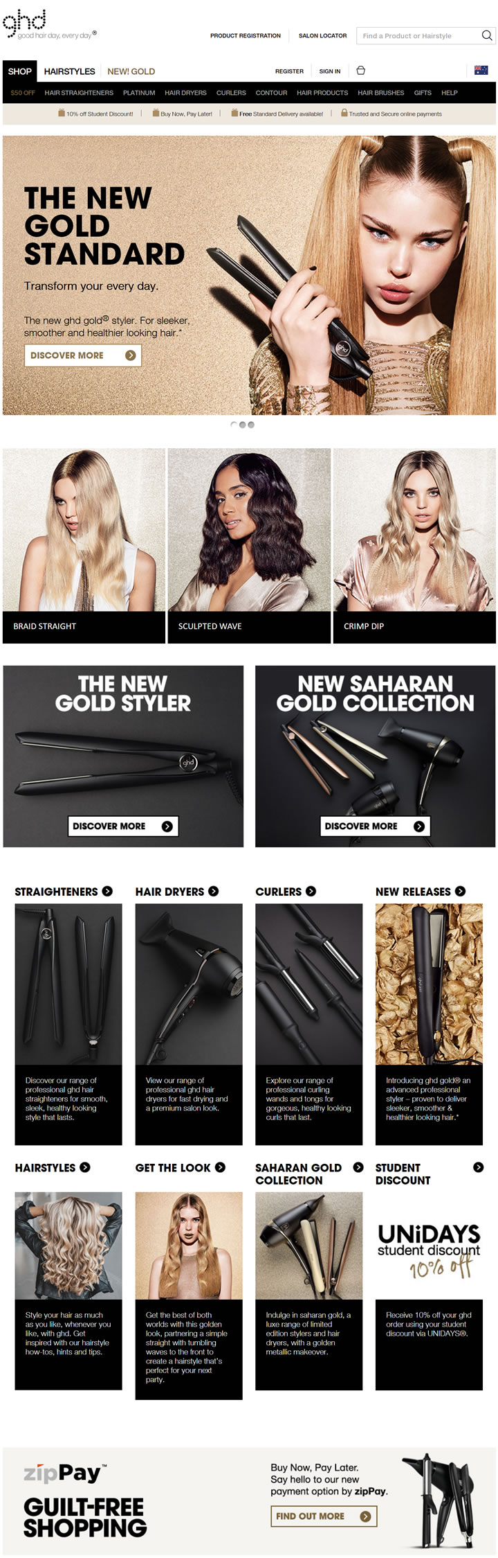 ghd澳大利亚官方网站：英国最受欢迎的美发工具品牌