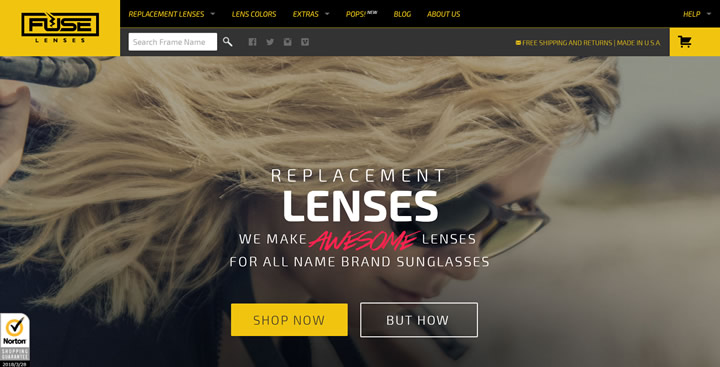 为所有主要品牌的太阳镜提供优质的替换和增强镜片：Fuse Lenses
