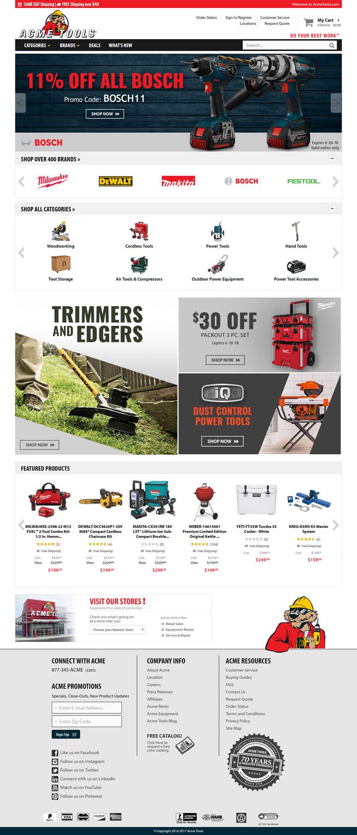 美国在线工具商店：Acme Tools
