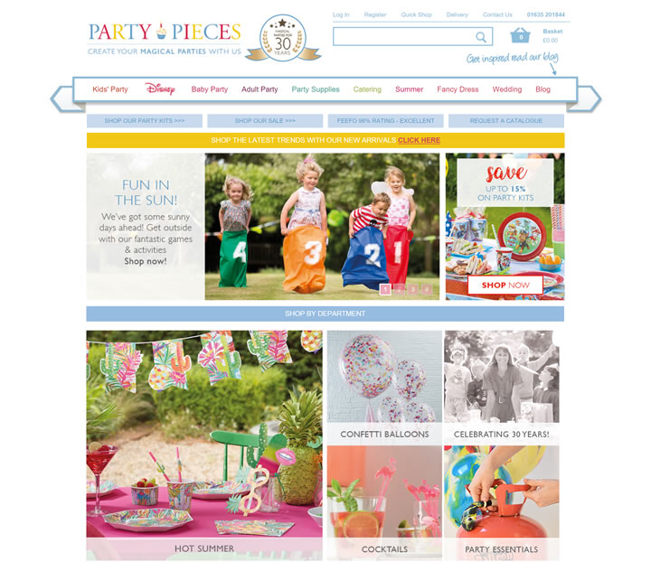 凯特王妃父母建立的派对用品网站：Party Pieces