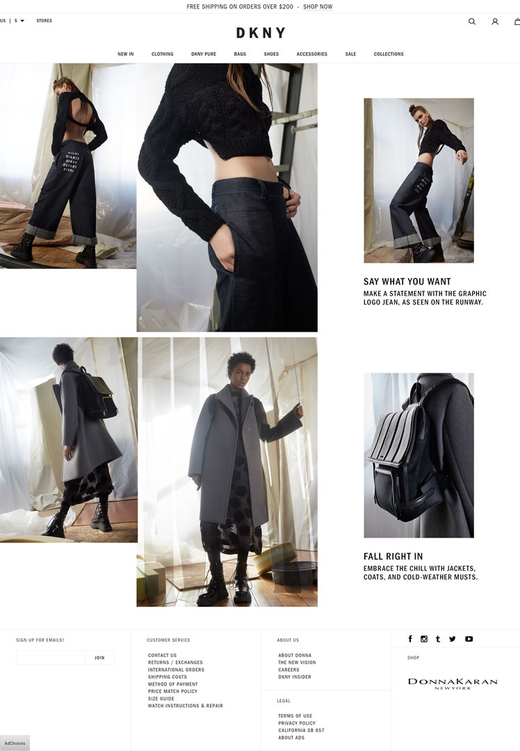 DKNY品牌官网：纽约大都会时尚风格