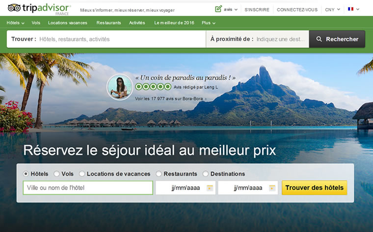 全球知名旅游社区法国站点：Tripadvisor法国