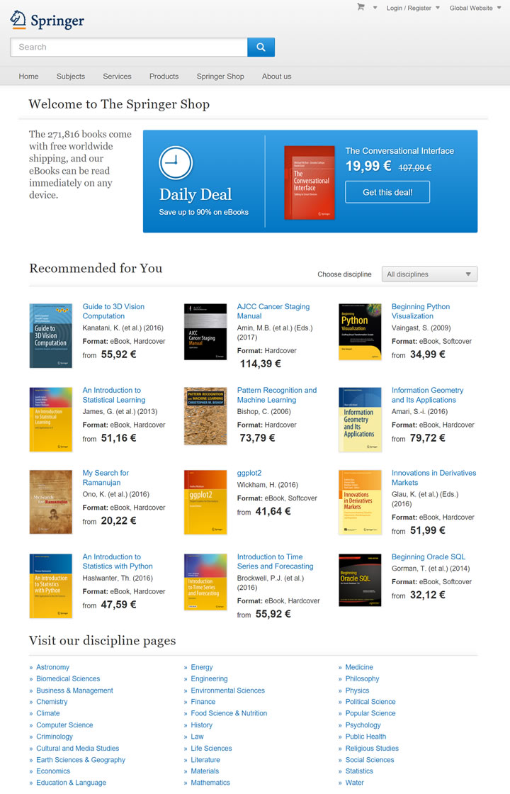 国际领先的学术出版商：Springer