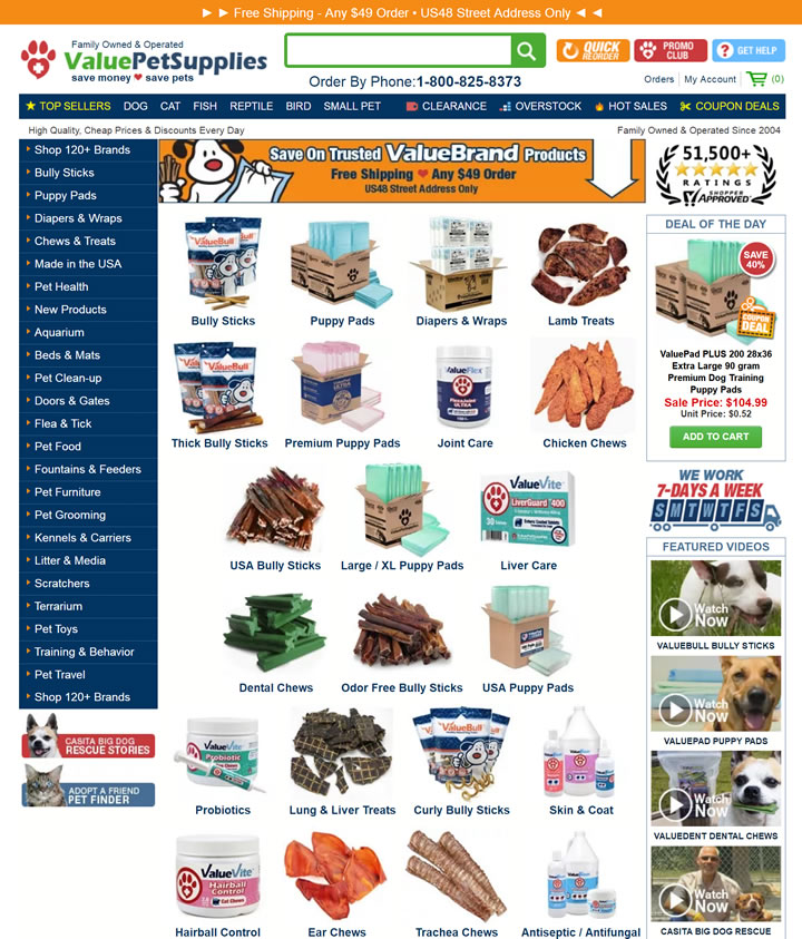 美国宠物用品网站：Value Pet Supplies