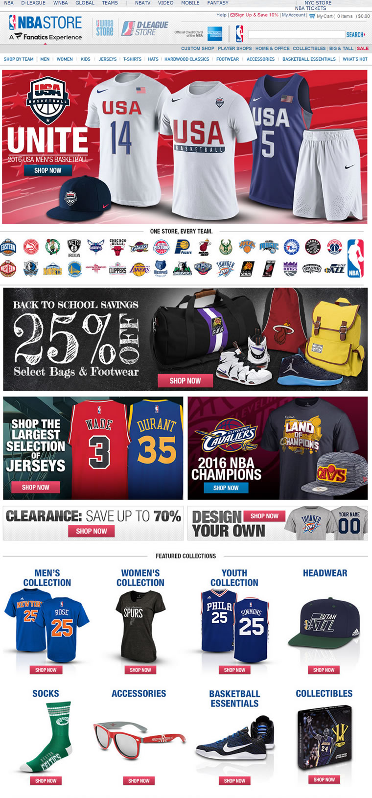 美国NBA官方商店：NBA Store