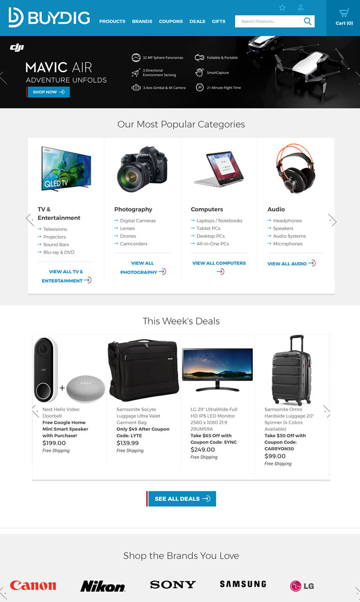 美国电子产品购物网站：BuyDig.com