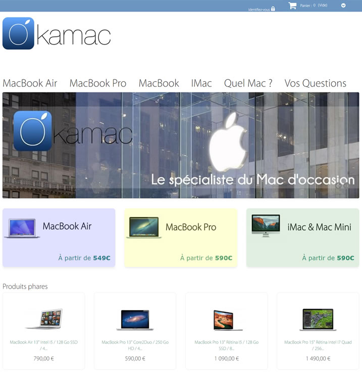 法国二手MacBook销售网站：Okamac